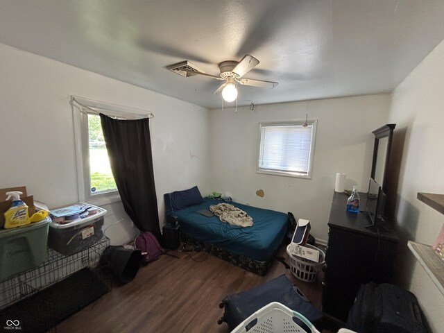 2015 Rosewood Dr, Anderson, IN 46011 - bedroom featuring wood finished floors and ceiling fan