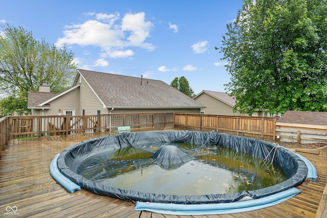 485 Mesa Dr, Russiaville, IN 46979 - view of pool with a wooden deck