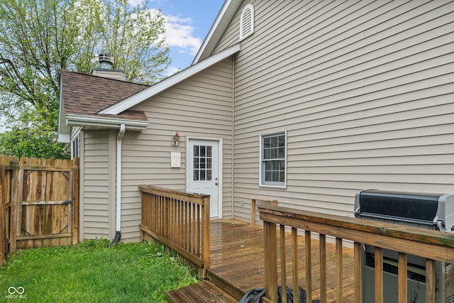 485 Mesa Dr, Russiaville, IN 46979 - view of wooden deck