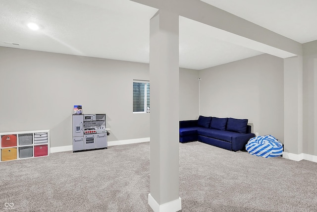 8266 Glacier Ridge Dr, Fishers, IN 46038 - recreation room featuring carpet and baseboards