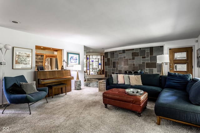 6220 Spring Mill Rd, Indianapolis, IN 46260 - living room featuring carpet flooring