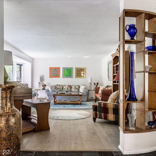 6220 Spring Mill Rd, Indianapolis, IN 46260 - living room featuring wood finished floors