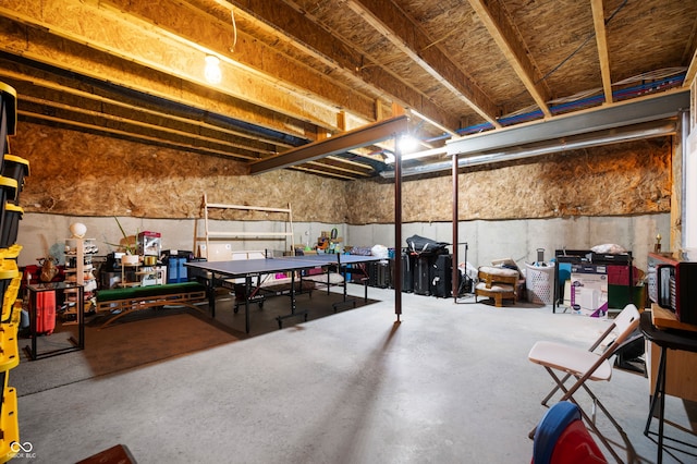 15580 Garrano Ln, Fishers, IN 46040 - unfinished basement featuring a workshop area