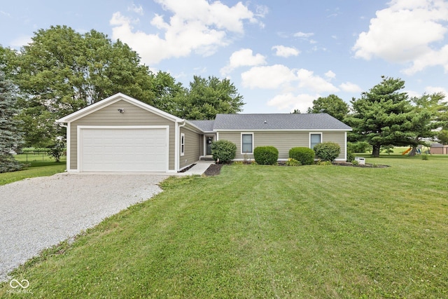 3020 E 400 S, Lebanon, IN 46052 - single story home featuring gravel driveway, an attached garage, and a front yard