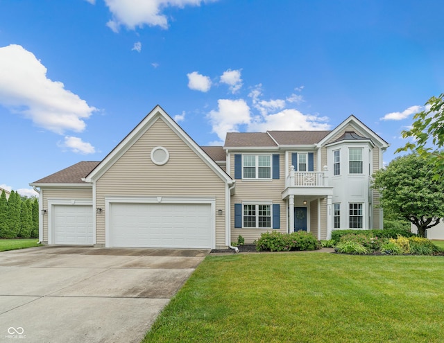 1029 Bridgeport Dr, Westfield, IN 46074 - view of front facade with a front lawn, an attached garage, and driveway