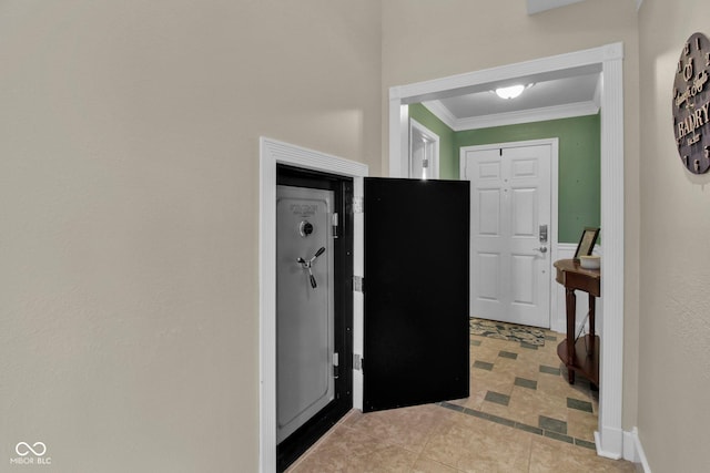 2829 Beachwalk Ln, Kokomo, IN 46902 - foyer entrance featuring ornamental molding and baseboards