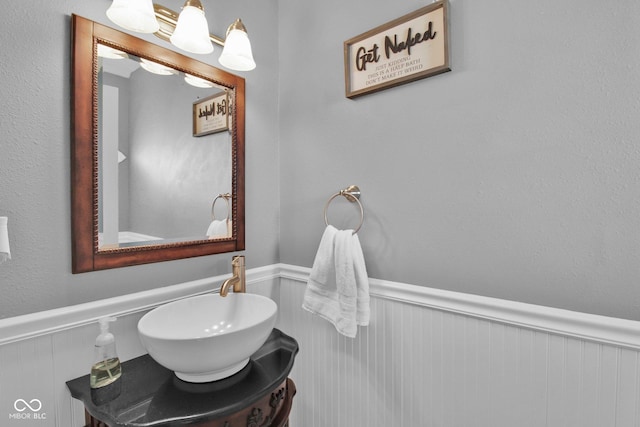 2829 Beachwalk Ln, Kokomo, IN 46902 - bathroom with wainscoting and a sink