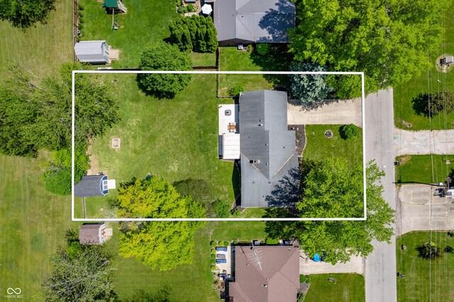 9104 W Lone Beech Dr, Muncie, IN 47304 - aerial view of property and surrounding area featuring property parcel outlined