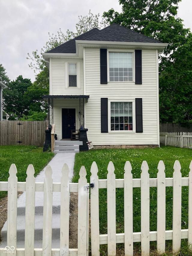 1114 N Olney St, Indianapolis, IN 46201 - view of front facade with roof with shingles