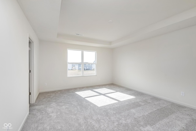 18967 Seaforth Way, Westfield, IN 46074 - spare room with light colored carpet, a tray ceiling, and baseboards