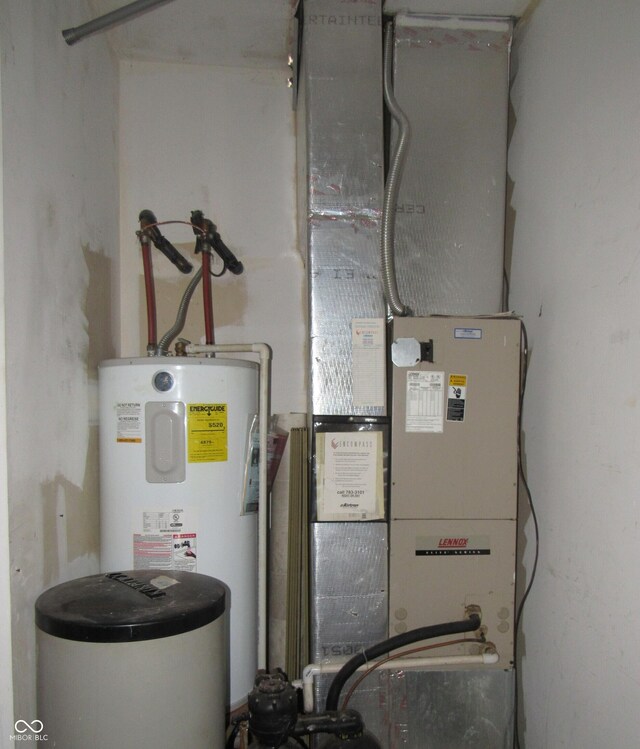 3908 Roundwood Dr, Indianapolis, IN 46235 - utilities featuring electric water heater and heating unit
