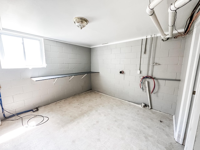 2419 Tamarack Pl, Anderson, IN 46011 - basement with concrete block wall
