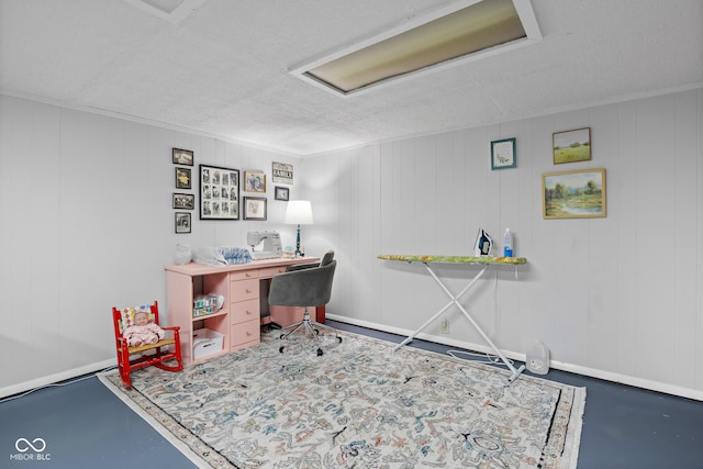 2021 Chestnut St, Columbus, IN 47201 - office area featuring a textured ceiling and concrete flooring