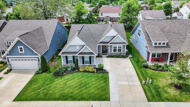 aerial perspective of suburban area