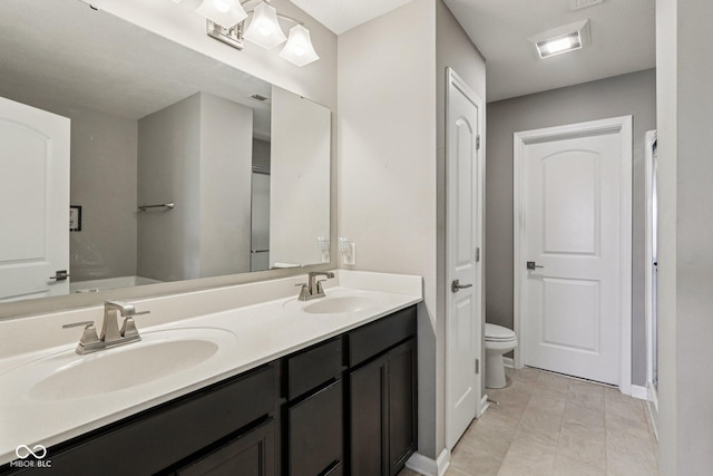 220 Sawdust Trl, Greenfield, IN 46140 - full bath with double vanity and toilet
