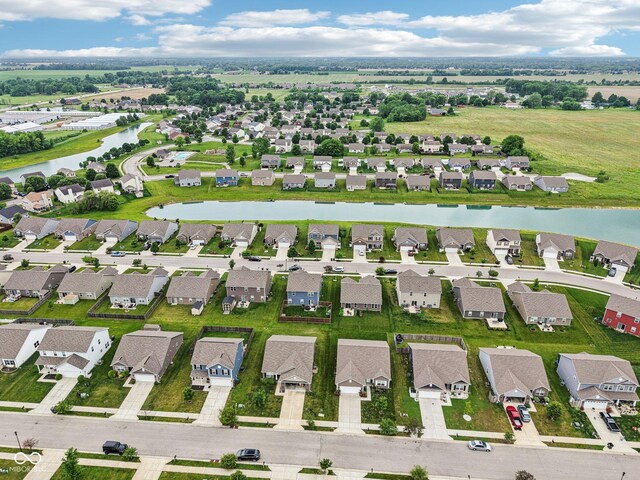 220 Sawdust Trl, Greenfield, IN 46140 - aerial perspective of suburban area featuring a nearby body of water