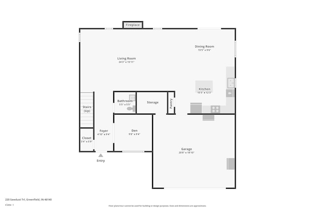 220 Sawdust Trl, Greenfield, IN 46140 - view of property floor plan