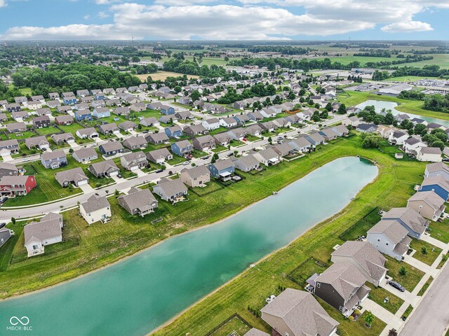 220 Sawdust Trl, Greenfield, IN 46140 - aerial overview of property's location featuring a large body of water and nearby suburban area