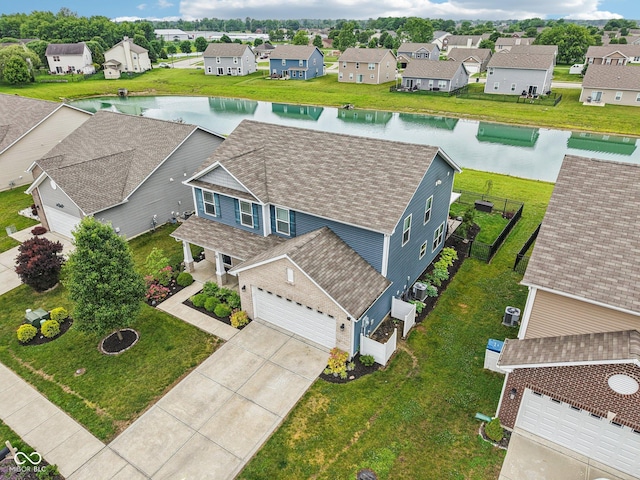 220 Sawdust Trl, Greenfield, IN 46140 - aerial perspective of suburban area featuring a nearby body of water