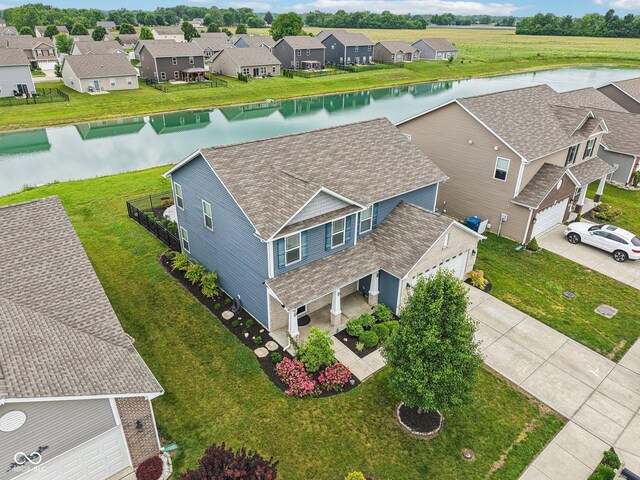 220 Sawdust Trl, Greenfield, IN 46140 - aerial view of residential area featuring a large body of water