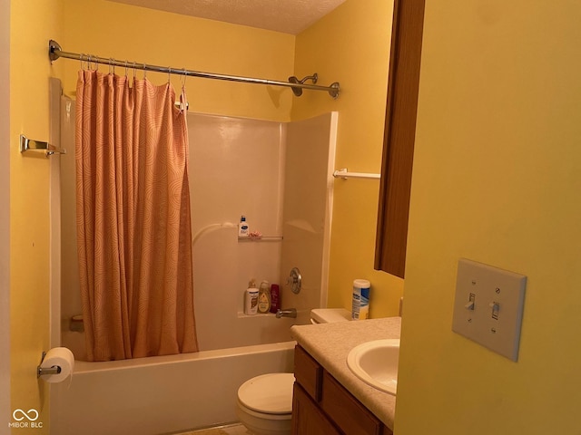 5241 Waterton Lakes Dr, Indianapolis, IN 46237 - bathroom with toilet, shower / tub combo, and vanity
