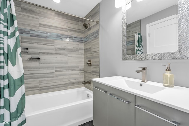 353 S Indiana St, Danville, IN 46122 - bathroom featuring vanity and shower / tub combo with curtain