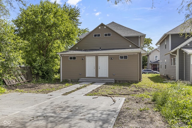 418 Harlan St, Indianapolis, IN 46201 - back of house with roof with shingles