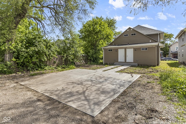 418 Harlan St, Indianapolis, IN 46201 - rear view of house featuring french doors