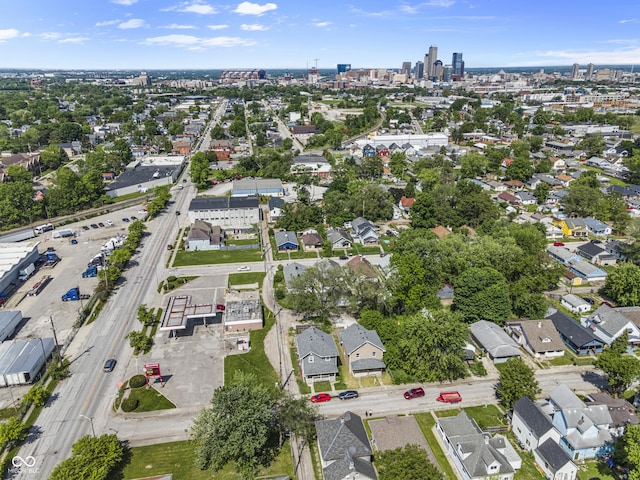 418 Harlan St, Indianapolis, IN 46201 - aerial view of property and surrounding area featuring nearby urban area