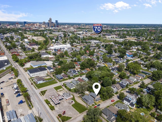 418 Harlan St, Indianapolis, IN 46201 - aerial view of property and surrounding area
