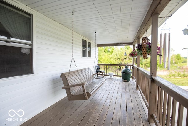 6190 E County Road 800 N, North Vernon, IN 47265 - view of wooden porch
