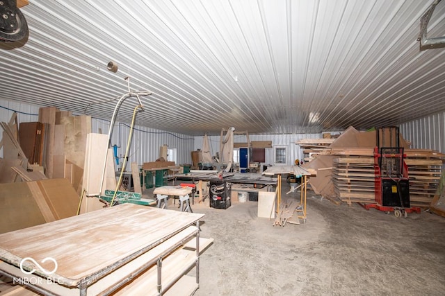 6190 E County Road 800 N, North Vernon, IN 47265 - misc room with concrete flooring and a workshop area