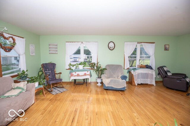 6190 E County Road 800 N, North Vernon, IN 47265 - living area with plenty of natural light and hardwood / wood-style floors