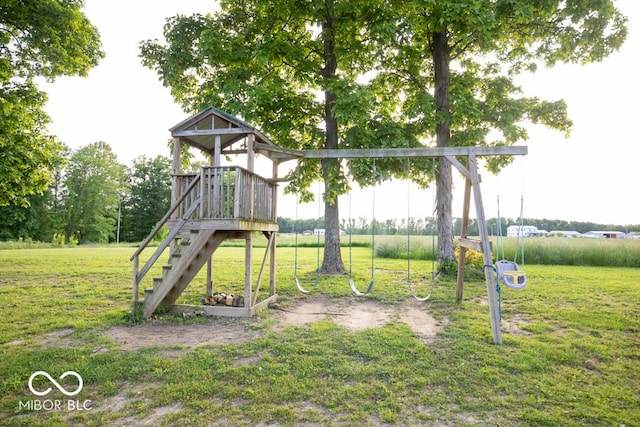 6190 E County Road 800 N, North Vernon, IN 47265 - view of jungle gym with a yard