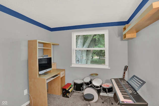 7915 Broadview Dr, Indianapolis, IN 46227 - carpeted home office with baseboards