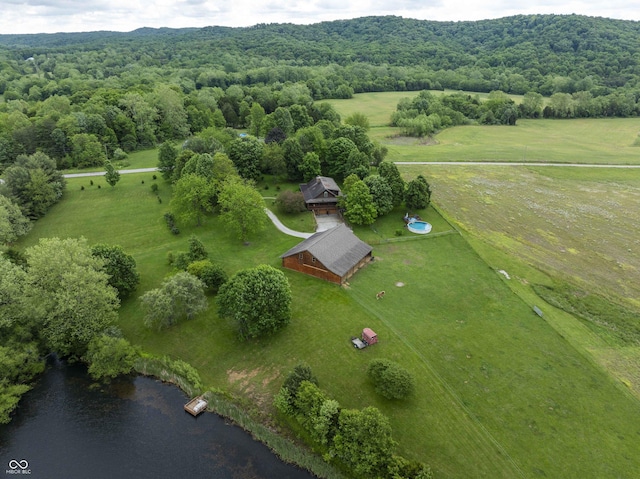 10484 N County Road 750 W, Freetown, IN 47235 - overview of rural landscape featuring a nearby body of water and a forest