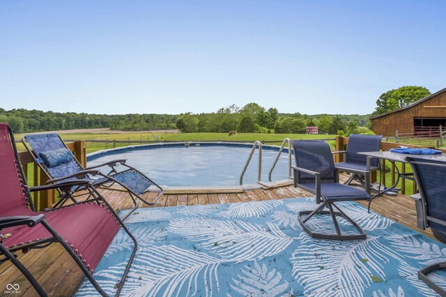 10484 N County Road 750 W, Freetown, IN 47235 - view of pool featuring a deck