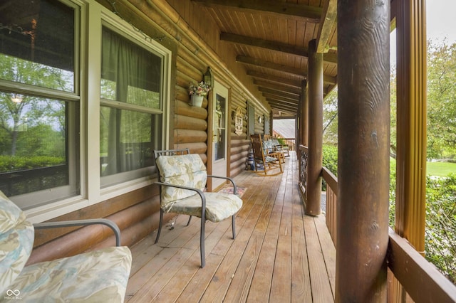 10484 N County Road 750 W, Freetown, IN 47235 - view of wooden porch