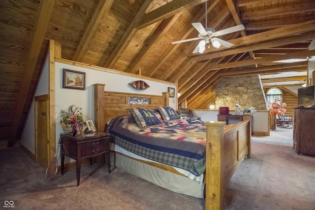 10484 N County Road 750 W, Freetown, IN 47235 - bedroom with carpet and wooden ceiling