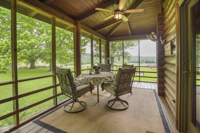10484 N County Road 750 W, Freetown, IN 47235 - sunroom / solarium with a ceiling fan