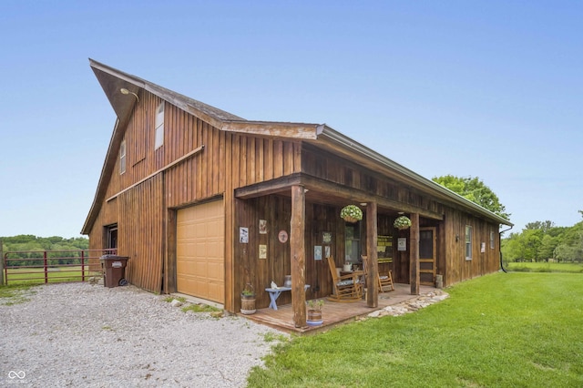 10484 N County Road 750 W, Freetown, IN 47235 - view of front of home featuring gravel driveway and a detached garage