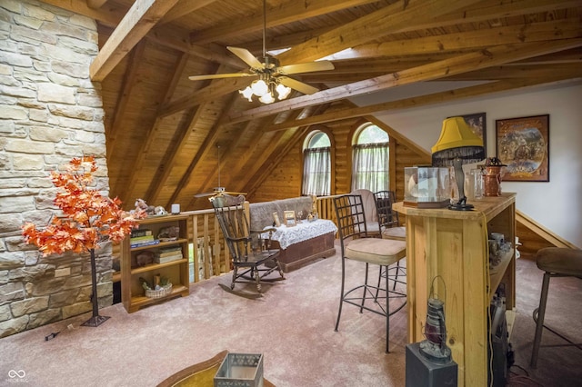 10484 N County Road 750 W, Freetown, IN 47235 - bedroom featuring wooden ceiling and carpet