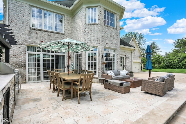 3398 Nottinghill Blvd, Plainfield, IN 46168 - view of patio / terrace with outdoor lounge area and outdoor dining space