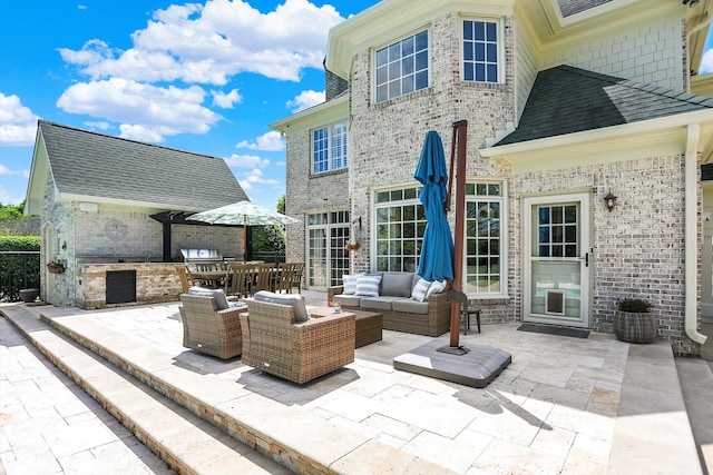 3398 Nottinghill Blvd, Plainfield, IN 46168 - view of patio / terrace with an outdoor living space and area for grilling