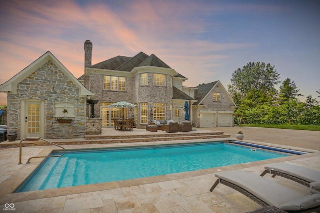3398 Nottinghill Blvd, Plainfield, IN 46168 - swimming pool with a patio area and an outdoor hangout area