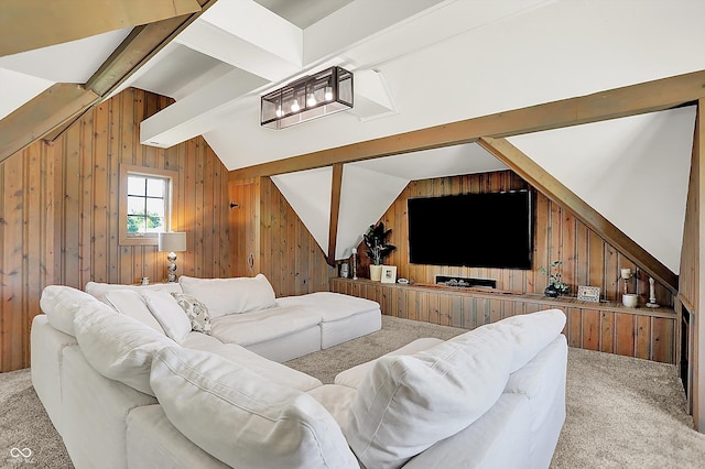 3398 Nottinghill Blvd, Plainfield, IN 46168 - living area featuring light colored carpet and wood walls