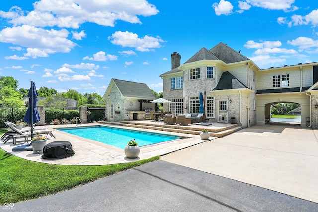3398 Nottinghill Blvd, Plainfield, IN 46168 - view of pool featuring a patio and an outdoor hangout area