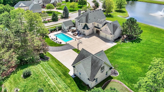 3398 Nottinghill Blvd, Plainfield, IN 46168 - view of subject property featuring a pool and a nearby body of water