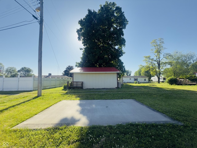 3385 W Commerce St, Vallonia, IN 47281 - view of yard with a patio area and an outbuilding