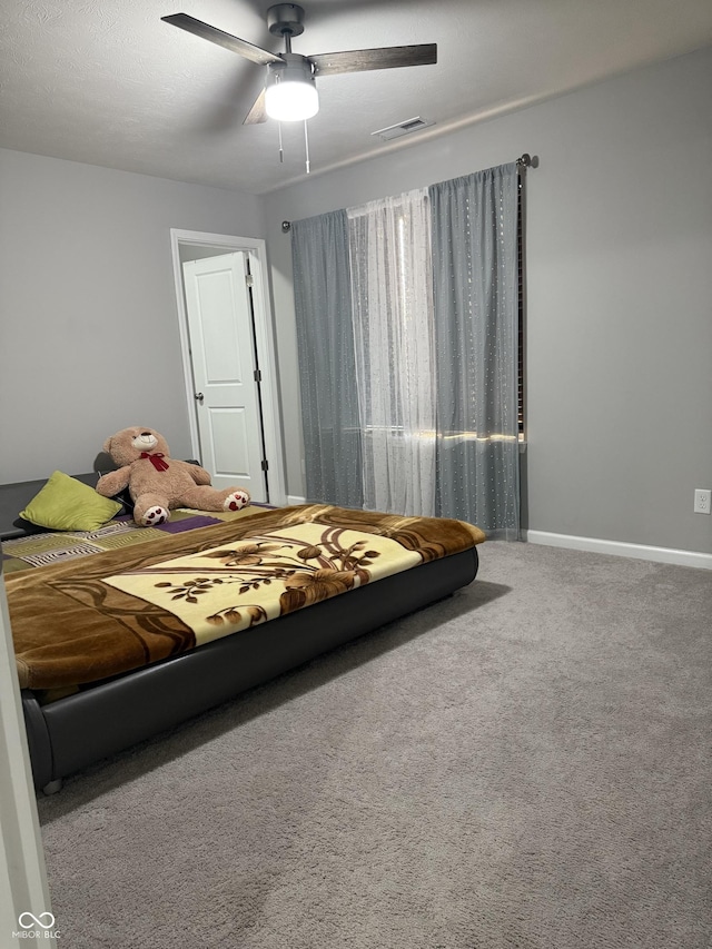 8241 Morera Ct, Indianapolis, IN 46237 - bedroom with carpet and a ceiling fan